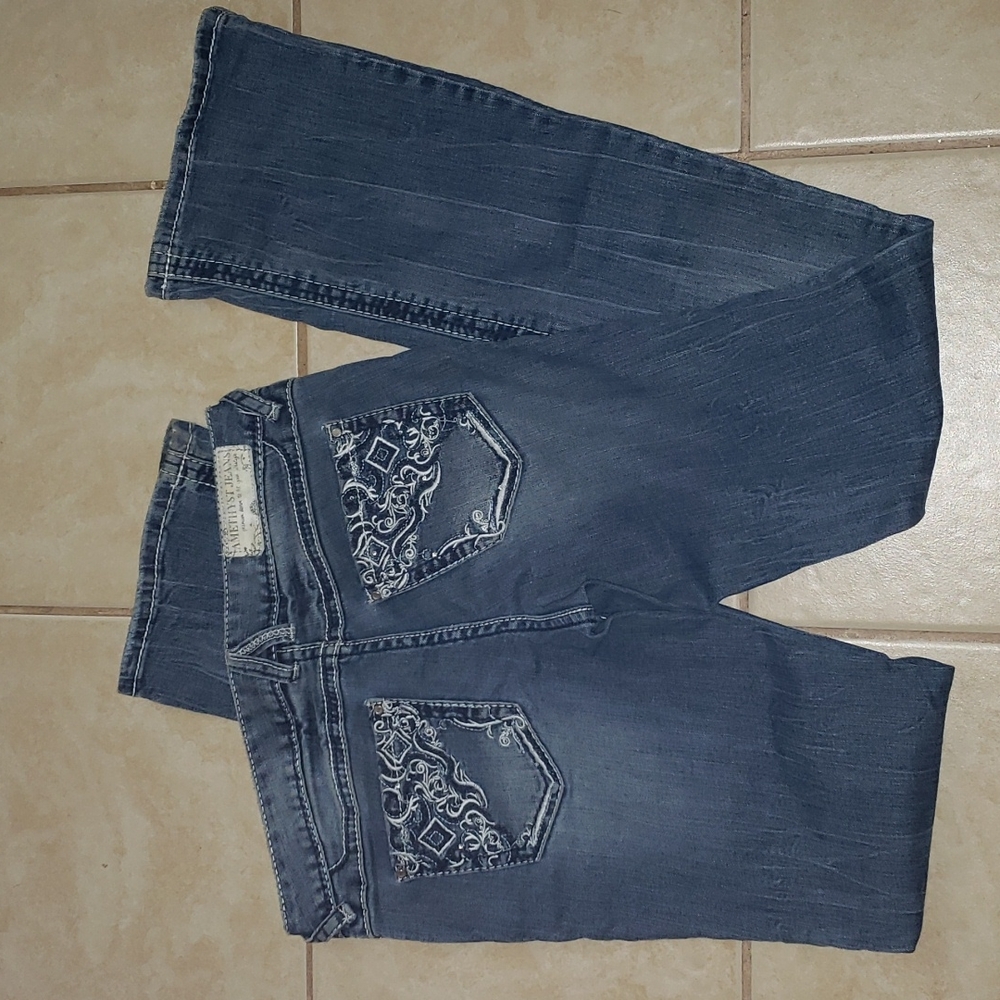Light wash blue jeans